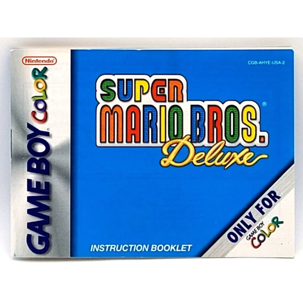 SUPER MARIO BROS. DELUXE GAME MANUAL ONLY GAMEBOY COLOR‎